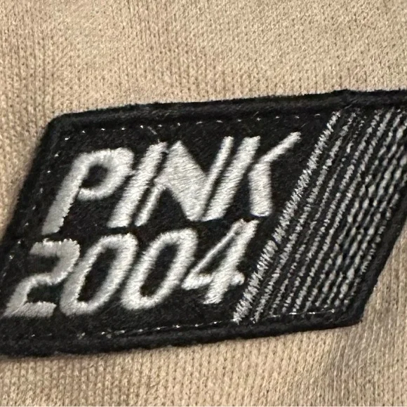 VS PINK Canvas Racing Series 3-Piece Crew Sweatshirt, Sweatpants, & Matching Tee - Picture 7 of 8